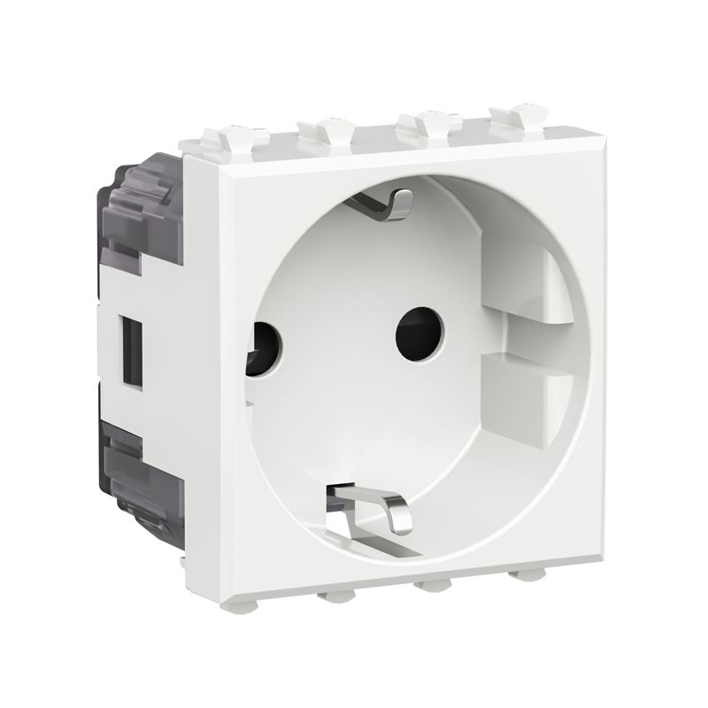 Розетка 1-м 2мод Avanti "Белое облако" 2P+E защ шторки — изображение 2