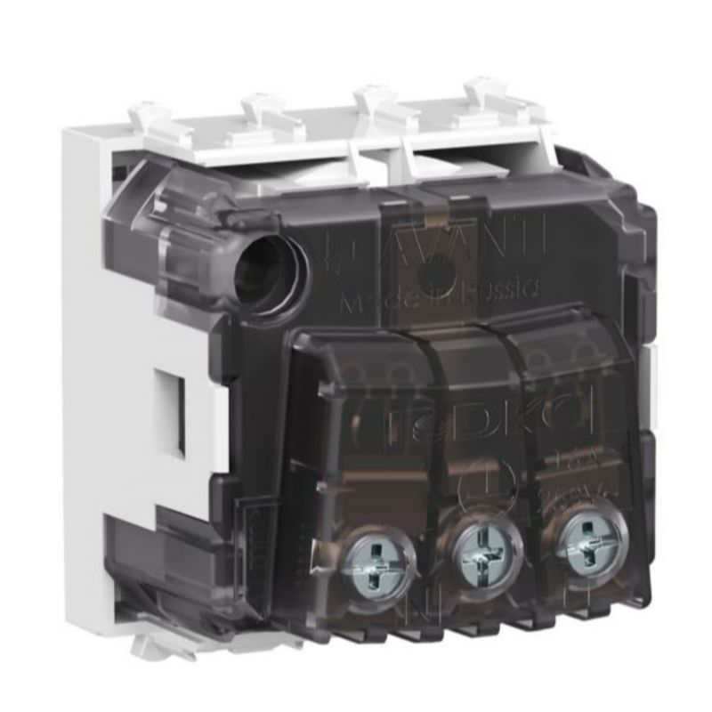 Розетка 1-м 2мод Avanti "Белое облако" 2P+E защ шторки — изображение 4