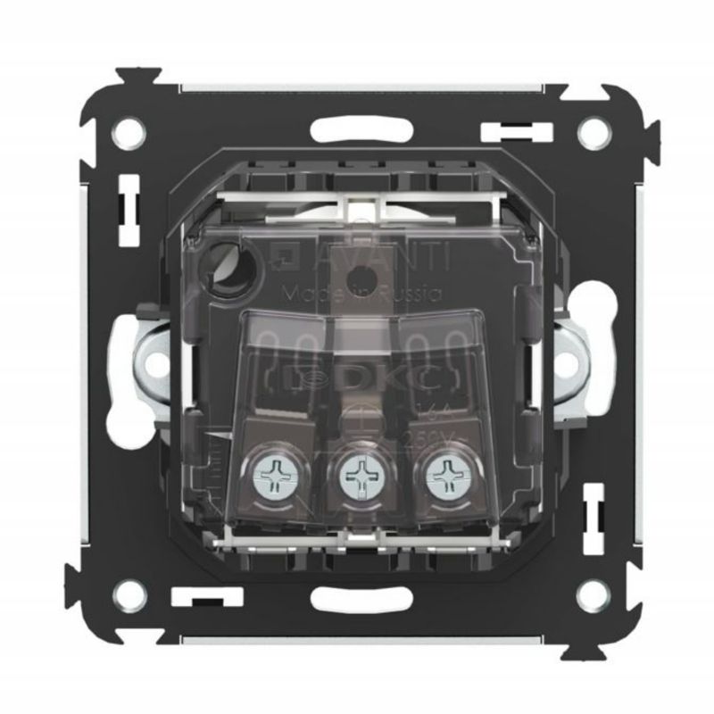 Розетка 1-м СП 2мод Avanti "Белое облако" 2P+E защ шторки — изображение 3