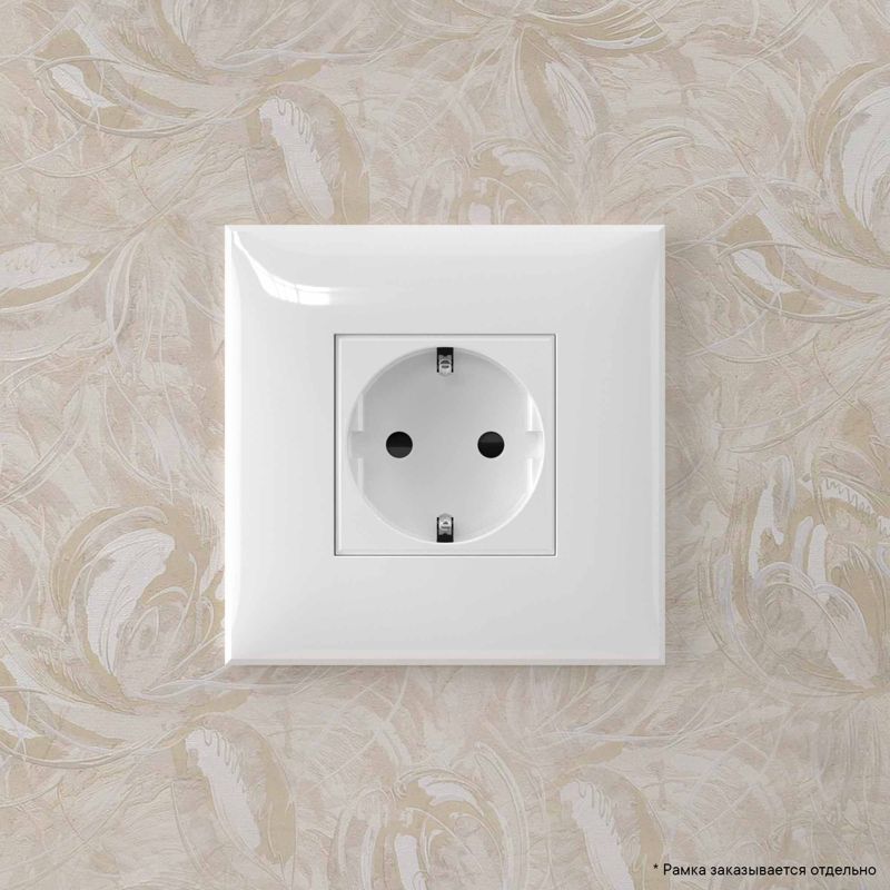 Розетка 1-м СП 2мод Avanti "Белое облако" 2P+E защ шторки — изображение 6