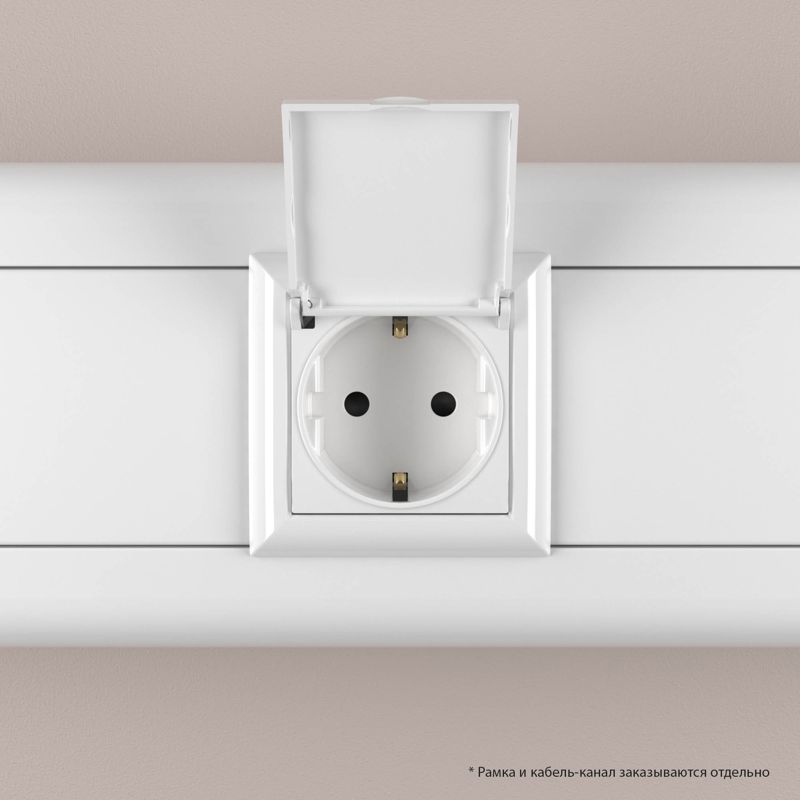 Розетка 1-м 2мод Avanti "Белое облако" 2P+E защ шторки с крышкой — изображение 6