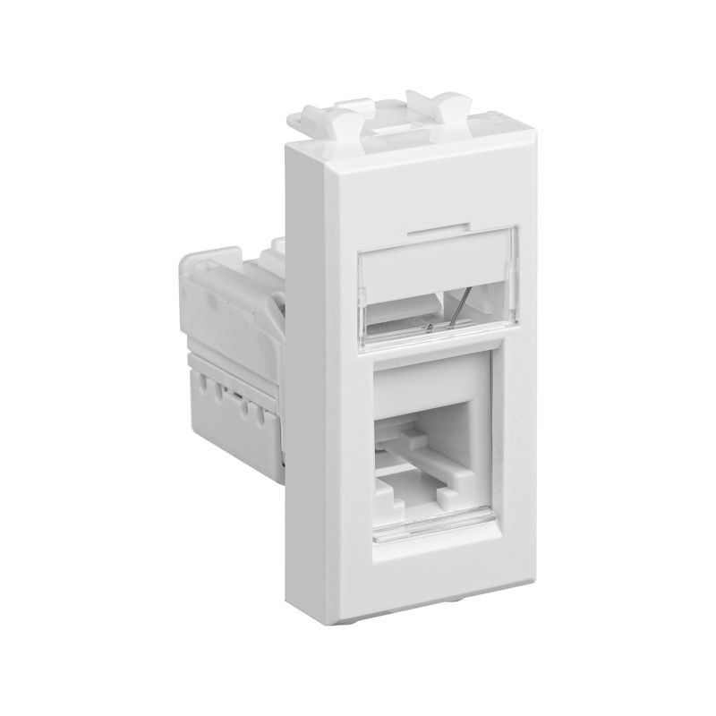 Розетка телефонная 1мод Avanti "Белое облако" RJ12 модульная — изображение 2