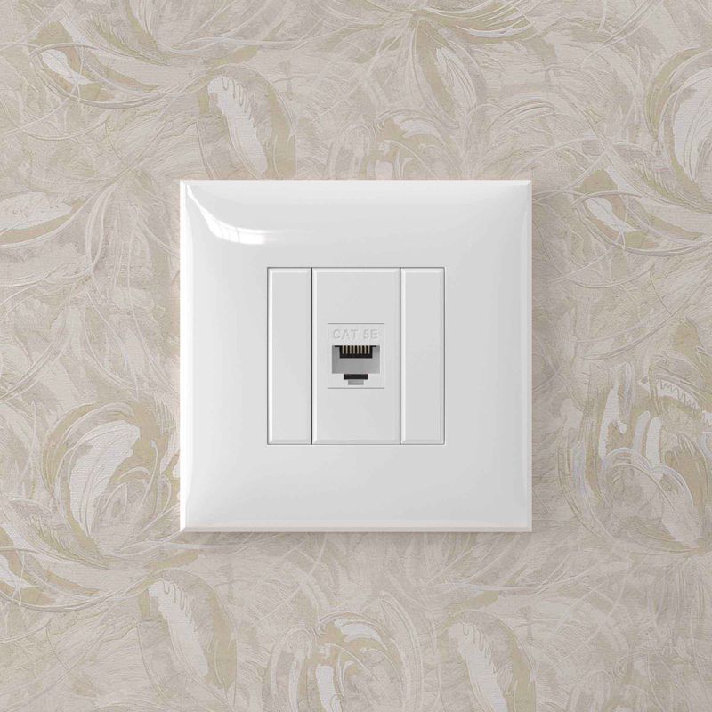Розетка компьютерная 1-м СП Avanti "Белое облако" RJ45 кат.5E без шторок механизм — изображение 5
