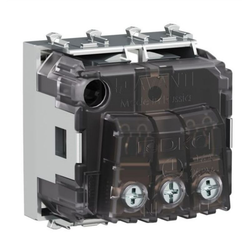 Розетка 1-м 2мод Avanti "Закаленная сталь" 2P+E защ шторки — изображение 4