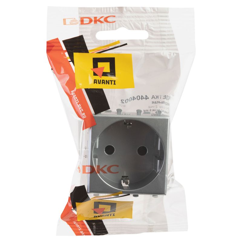 Розетка 1-м 2мод Avanti "Закаленная сталь" 2P+E защ шторки — изображение 5