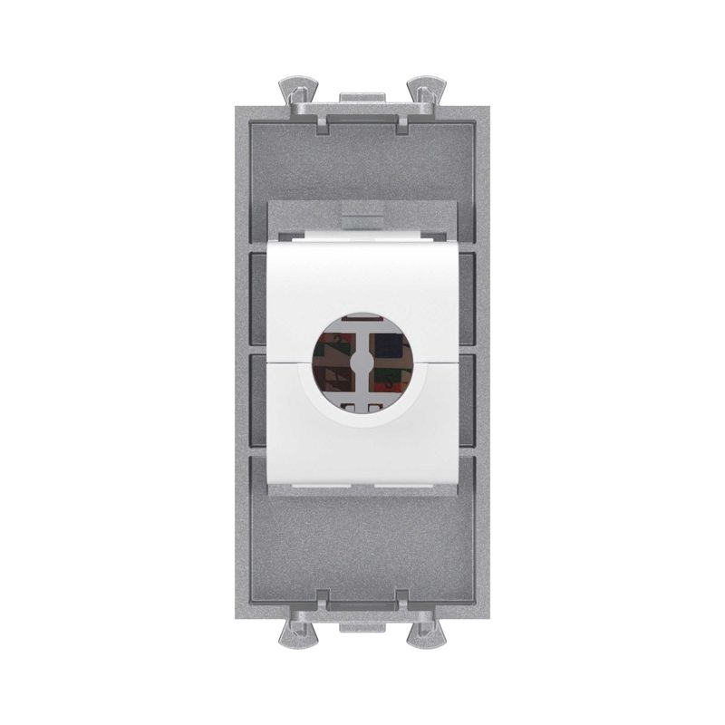 Розетка компьютерная 1мод Avanti "Закаленная сталь" RJ45 кат.5E без шторок модульная механизм — изображение 4