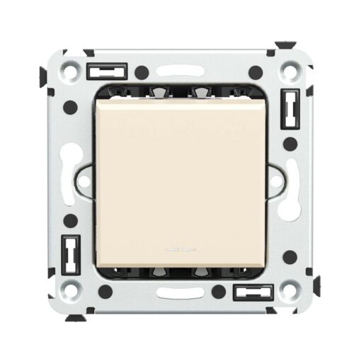 Выключатель 1-кл 2мод СП Avanti "Ванильная дымка" беж