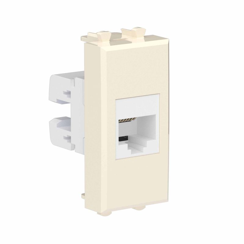 Розетка телефонная 1мод Avanti "Ванильная дымка" RJ12 без шторок модульная механизм — изображение 2