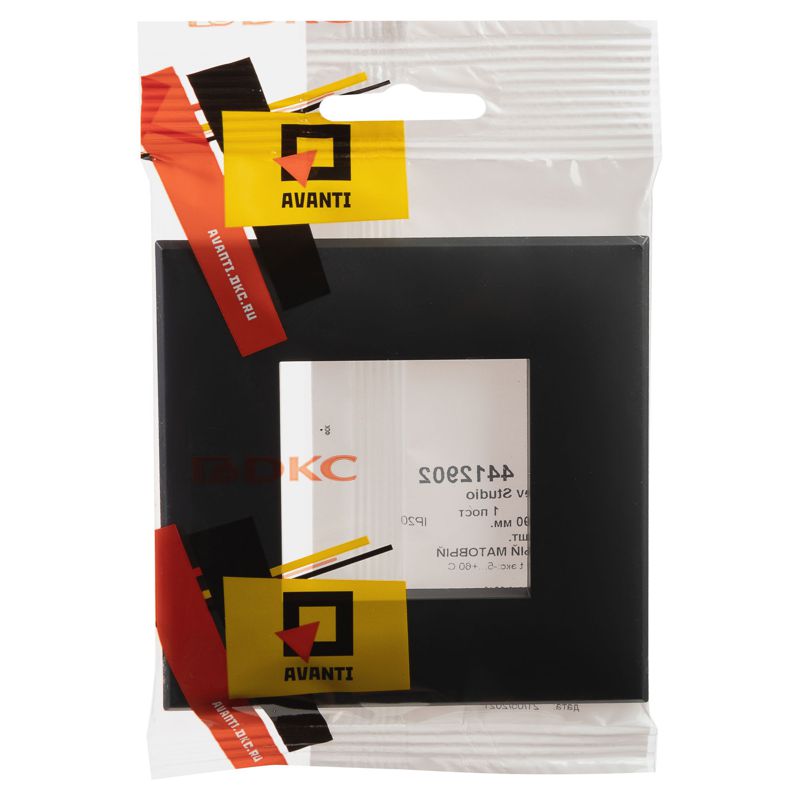 Рамка 1-м 2мод Avanti "Черный матовый" — изображение 5