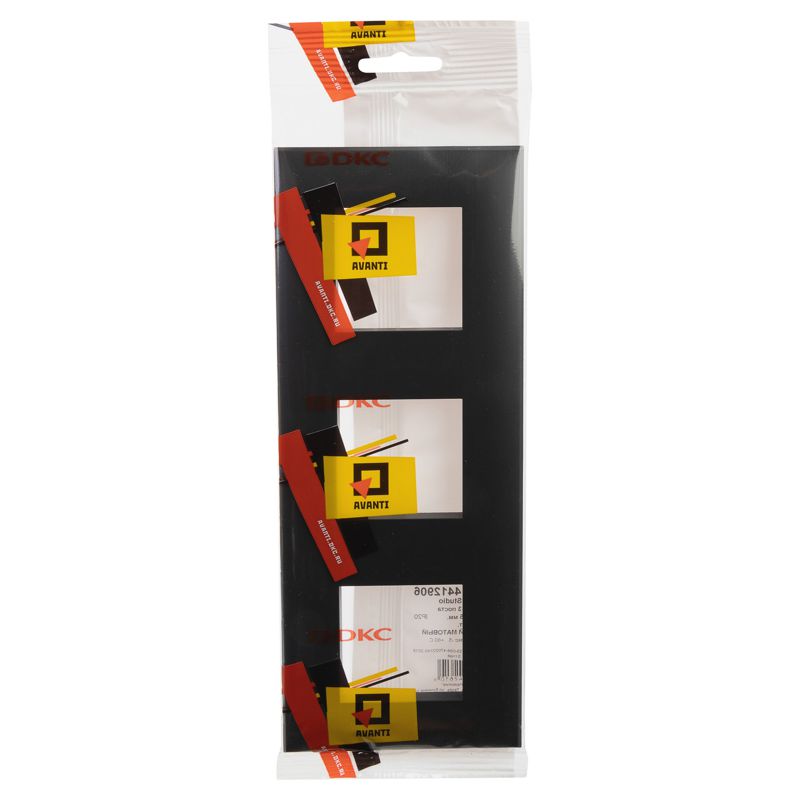 Рамка 3-м 6мод Avanti "Черный матовый" — изображение 5