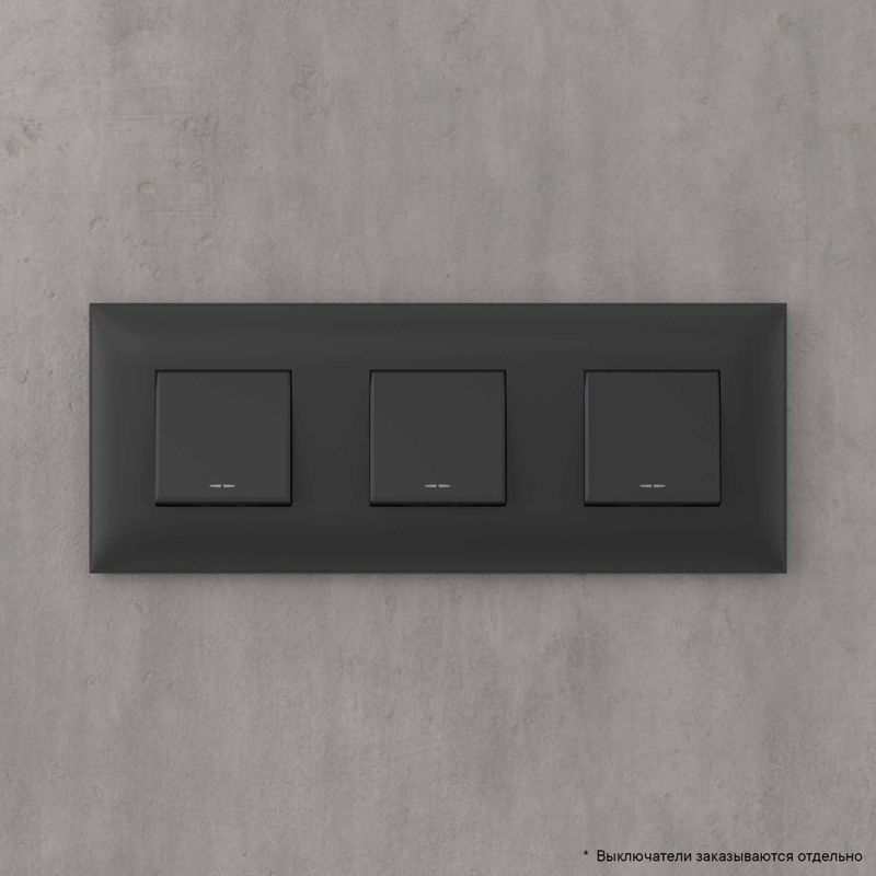 Рамка 3-м 6мод Avanti "Черный матовый" — изображение 6