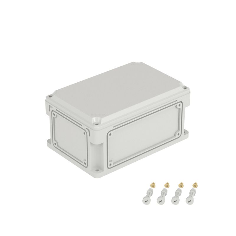 Корпус с непрозр крышкой с фланцами пластик