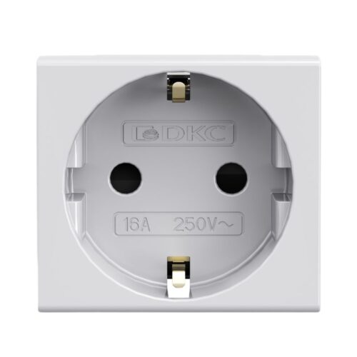 Розетка 1-м 2мод Viva 2P+E с заземл защ шторки