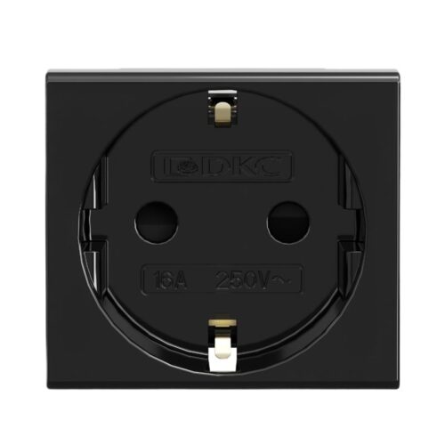 Розетка 1-м 2мод Viva 2P+E с заземл защ шторки