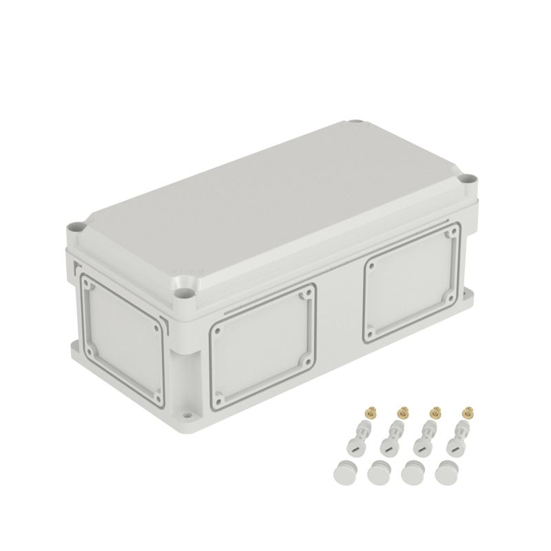 Корпус с непрозр крышкой с фланцами пластик