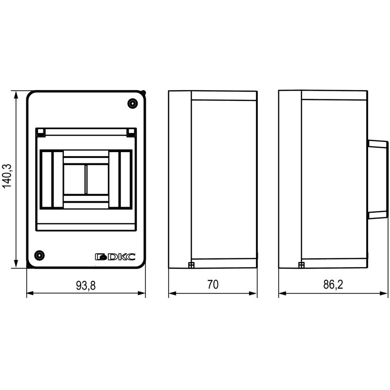 Щиток настенный 4мод без дверцы F04W0W0 — изображение 5