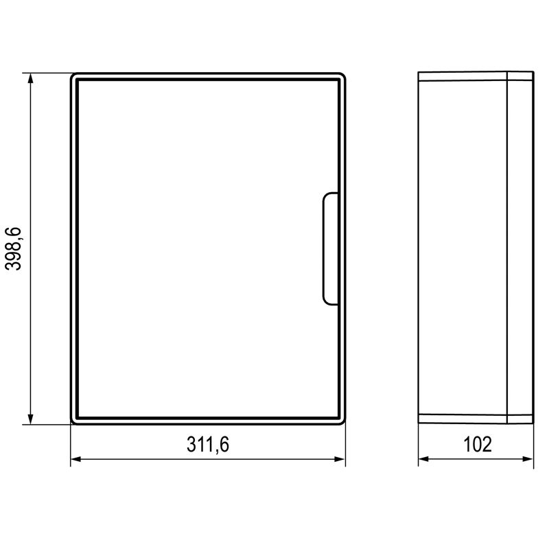 Щиток настенный 24мод с дверцей с 4 F24W1WW — изображение 5