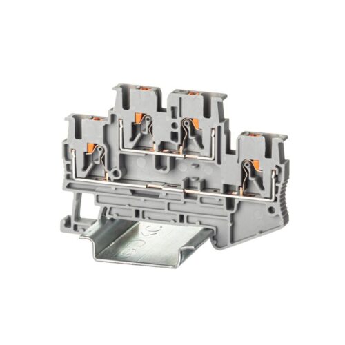 Клемма двухуровневая зажим push-in 4 VPRTT-2.5-GY
