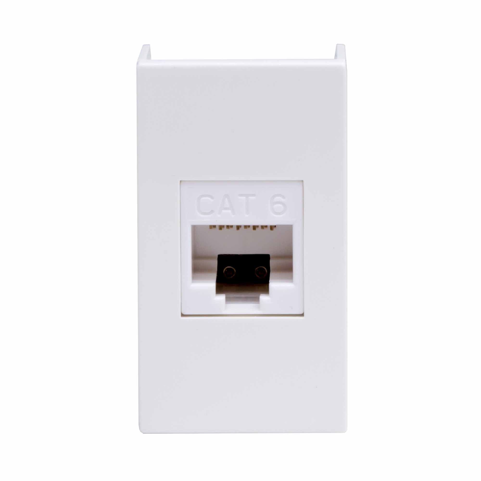 Компьютерная розетка RJ-45, кат. 6, 8P8C, ЭУИ Вива (Viva), белая, 1модуль