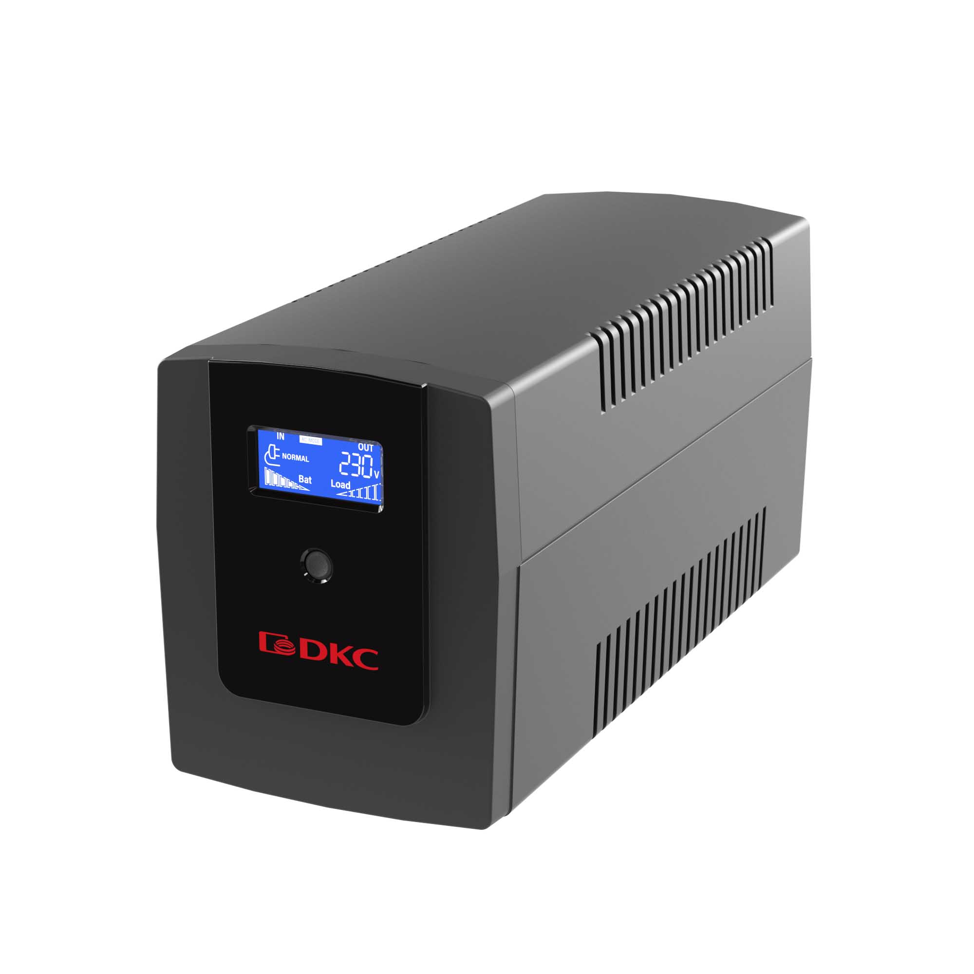 Линейно-интерактивный ИБП ДКС серии Инфо ЭЛСИДИ (Info LCD), 1500 ВА/900 Вт, 1/1, 3xSchuko, USB + RJ45, LCD, 2x8Aч